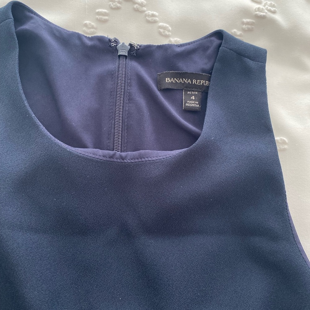 Banana Republic Navy Flounce Dress - Picture 6 of 6
